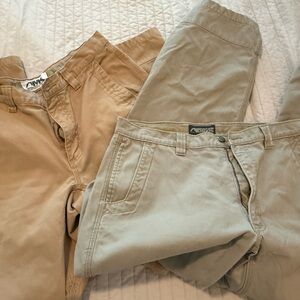 Pair! Mountain Khakis Pants Mens 35x32 Teton Chino Utility Hiking Work Outdoors